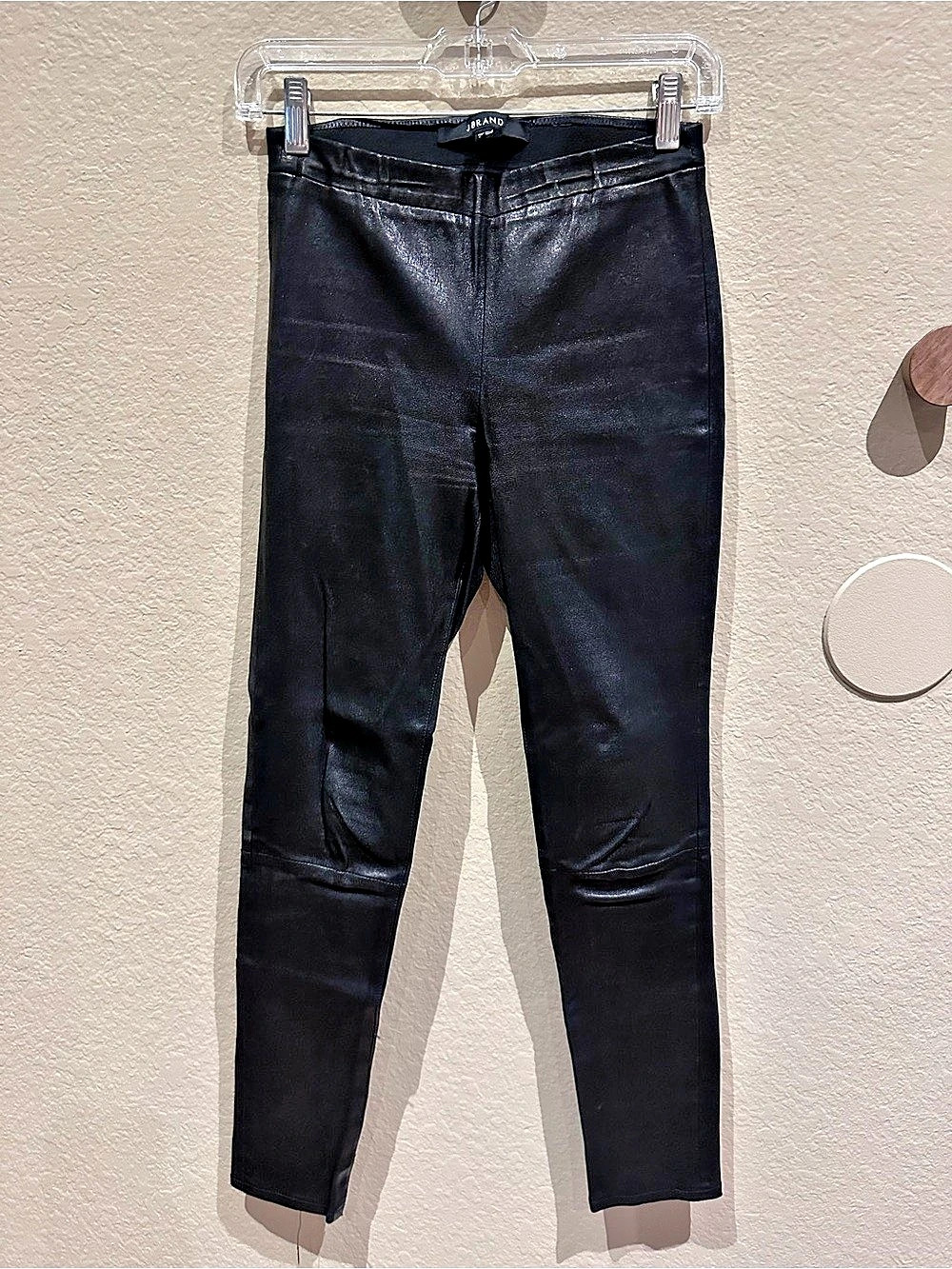J Brand Mid-Rise Stretch Leather Leggings
